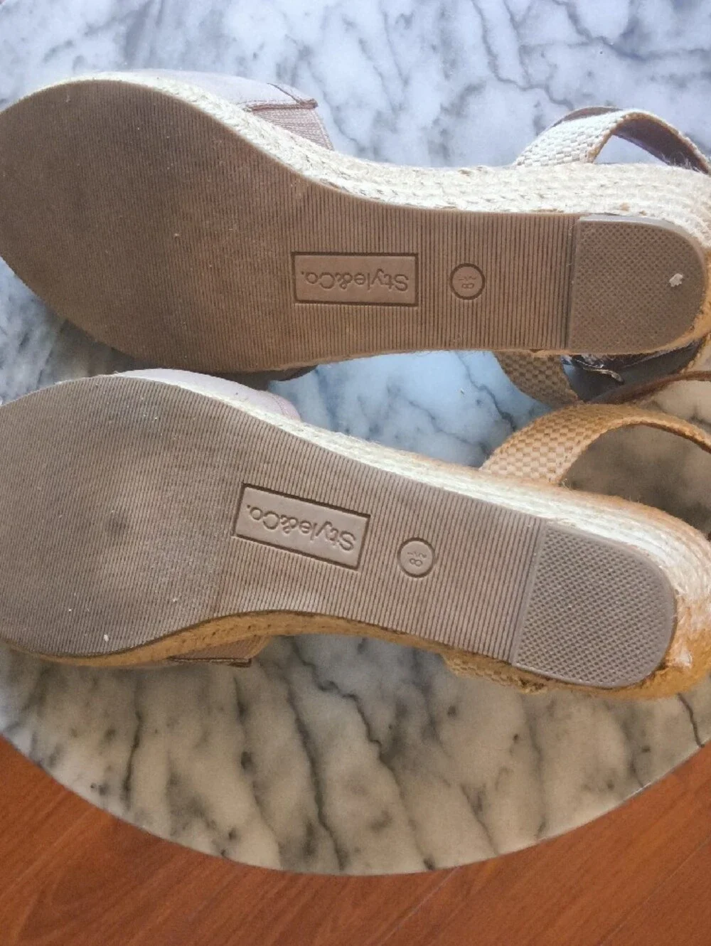 Style & Co. taupe espadrille